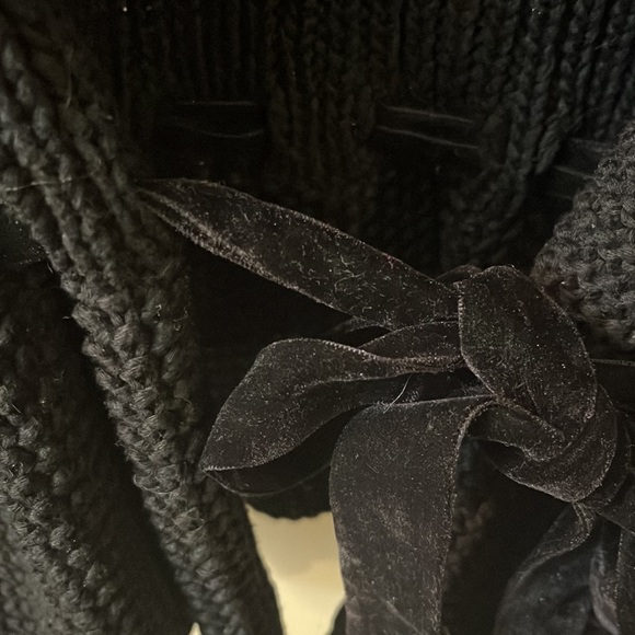 RALPH LAUREN SWEATER W VELVET TIE SIZE MEDIUM - Picture 5 of 5